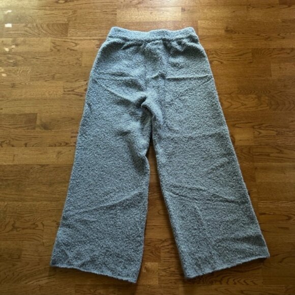 Natural Life Cozy Knit Boucle Gray Pull On sweatpants soft Wide Pants PJ Lounge - Picture 2 of 5